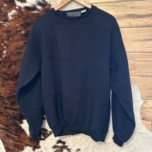 Vintage Kamikaze Black Men’s Pullover Sweater XL Cotton/polyester Blend EUC
